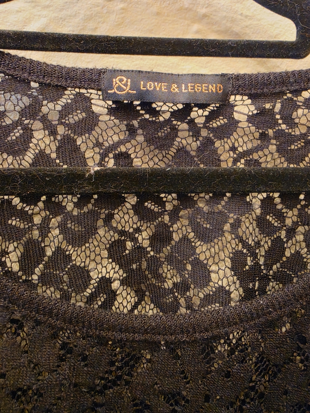 Love & Legend Lace Skull Goth Top Black Sheer Grunge Punk XL Plus - Picture 3 of 8
